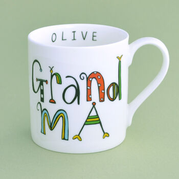 Personalised Grandma Bone China Mug, 3 of 6