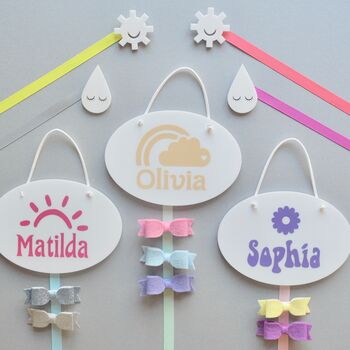 Personalised Hair Bow Holder Ballerina Shoes, 5 of 11