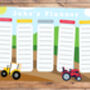 Personalised Children's Tractor Weekly Planner, thumbnail 5 of 5