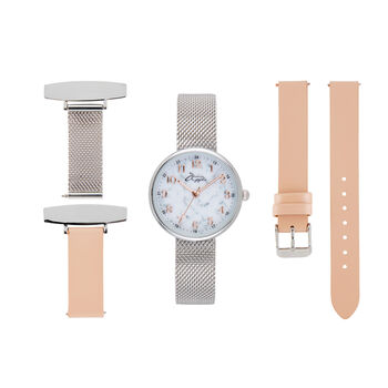 Annie Apple Leather/Mesh Interchangeable Fob Watch, 2 of 5