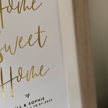 Personalised ‘Home Sweet Home’ New Home Foil Print, 3 of 5