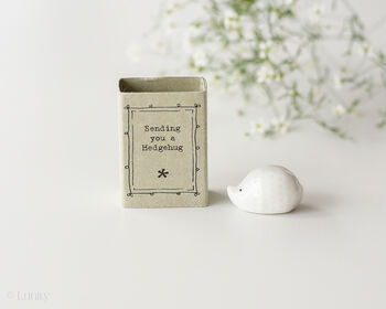 Porcelain Hedgehog Matchbox Gift, Send A Hug, 2 of 5