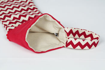 Personalised Santa Sack Christmas Stocking Set Chevrons, 4 of 8