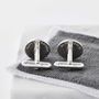 Sterling Silver Gold Plated Monogram Initials Cufflinks, thumbnail 3 of 4