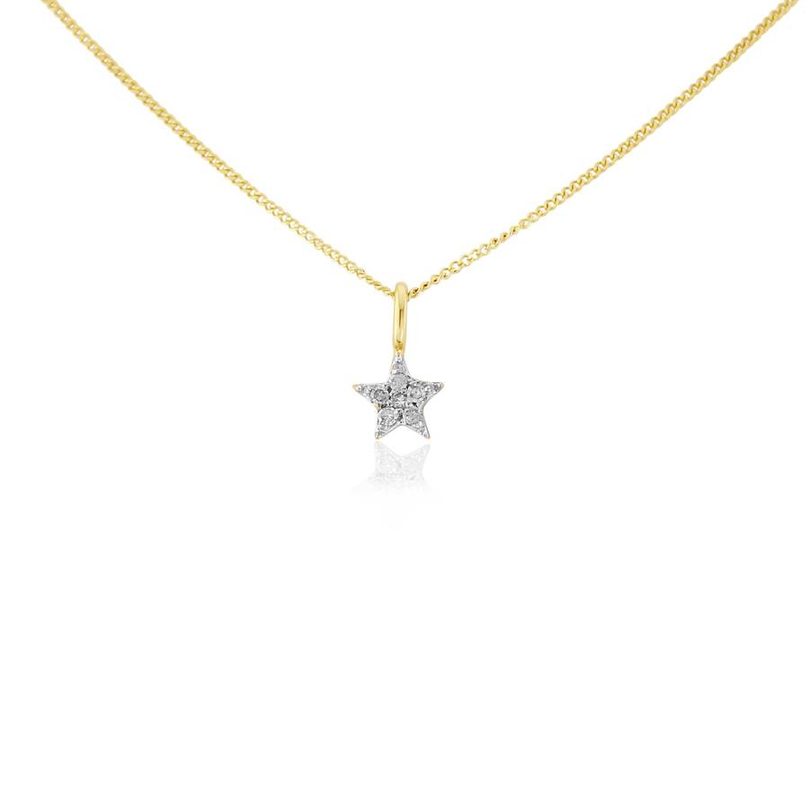 Aries Diamond Star Pendant In 18ct Gold Vermeil By Argent Of London