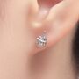 Middle Finger Stud Earrings In Sterling Silver, thumbnail 1 of 11
