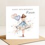 18th Birthday Card For Her Daughter In Blue Dress, thumbnail 2 of 8