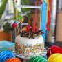 Personalised Crocodile Party Animal Cake Topper Set, thumbnail 4 of 5