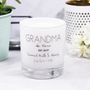 'Grandma' Mother's Day Luxury Scented Glass Candle, thumbnail 2 of 9
