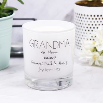 'Grandma' Mother's Day Luxury Scented Glass Candle, 2 of 9