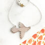 Flying Bird Necklace Pale Pink, thumbnail 3 of 5