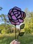 Raspberry Pink Rose Stained Glass Everlasting Flowers, thumbnail 1 of 7