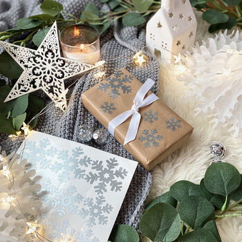 Snowflake Christmas Gift Stickers, 5 of 7