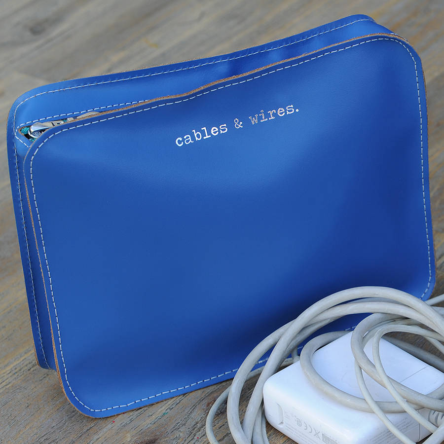 Undercover Mens Leather Cables And Wire Bag By Undercover