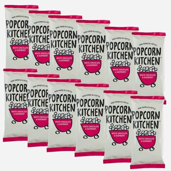 White Chocolate And Raspberry Popcorn 30g X 12 Bags, 2 of 6