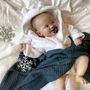 Cellular Baby Blanket 'Midnight Storm' | Organic Cotton, thumbnail 1 of 9