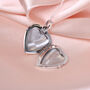 Sterling Silver Engravable Heart Locket On Chain, thumbnail 3 of 5