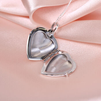 Sterling Silver Engravable Heart Locket On Chain, 3 of 5