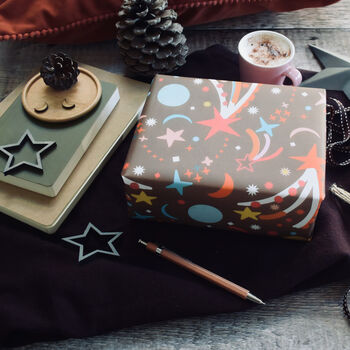 Space Magical Zooming Stars Wrapping Paper, 6 of 8