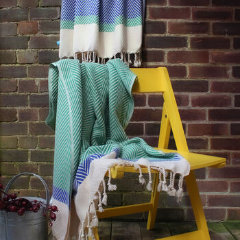 Personalised Soft Cotton Throw, Cotton Anniversary Gift, 9 of 11