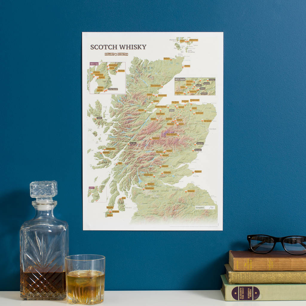 Personalised Scratch Off Whisky Distilleries Print, 1 of 10