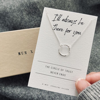 Silver Circle Necklace. Always There For You, 5 of 5