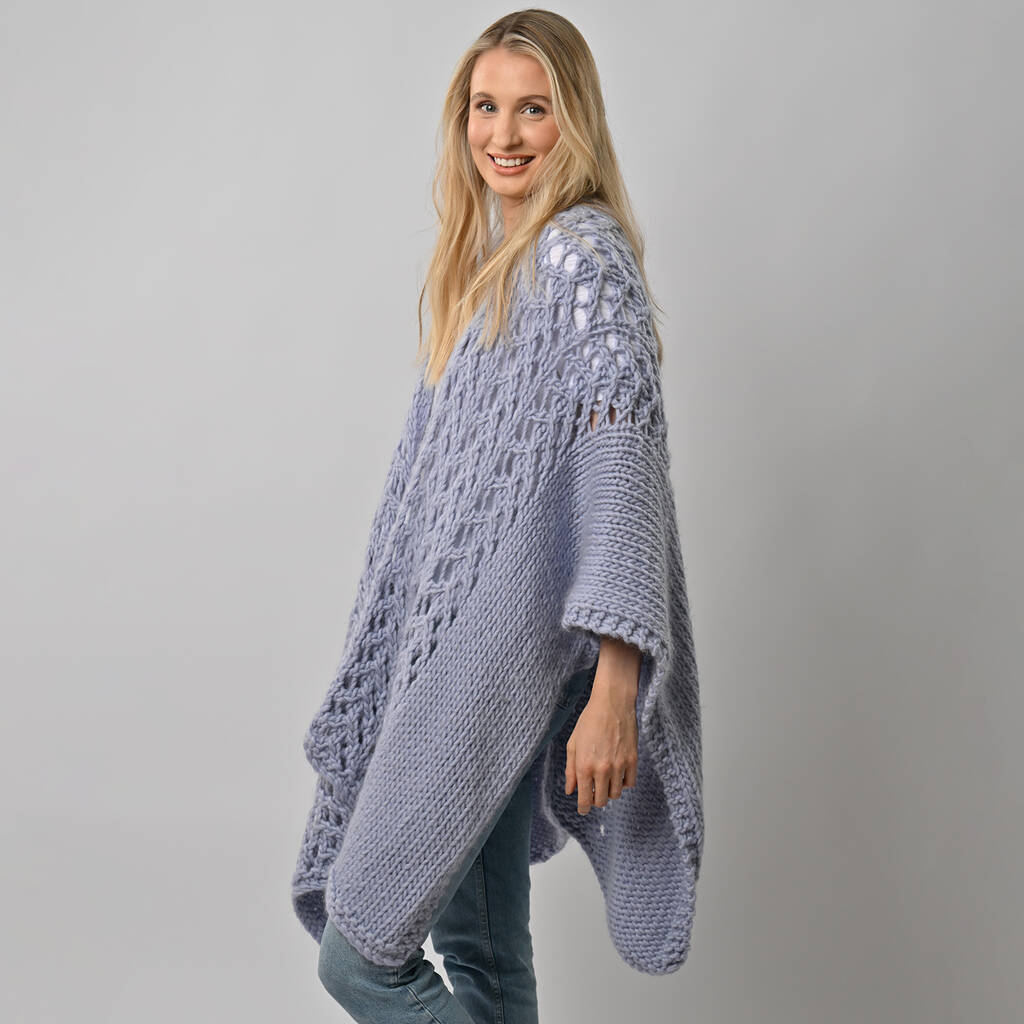 Poncho Shawl Knitting Kit By Wool Couture