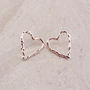 Single Heart Studs Sterling Silver, thumbnail 1 of 2