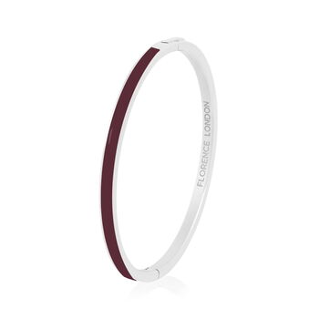Enamel Bangle With Clasp Silver, 4 of 8