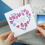 Personalised Engagement Floral Heart Card, thumbnail 3 of 9