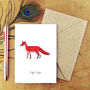 Sylvan Red Fox Greetings Card, thumbnail 1 of 7