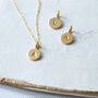 Gold Plated Sterling Silver Stamped Initial Necklace, thumbnail 4 of 12