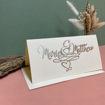 Personalised Entwined Names Wedding Card, 10 of 10