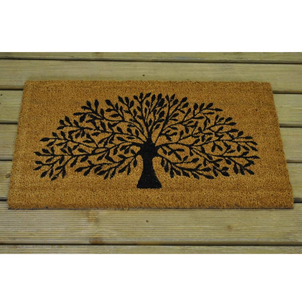 tree of life coir doormat by garden selections