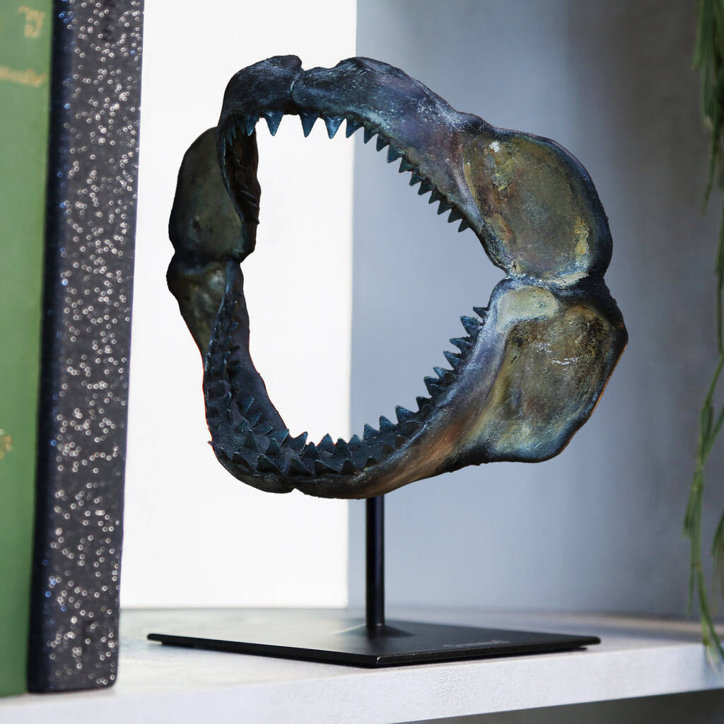 Megalodon Shark Jaw Hand Painted 3D Model Replica Gifts For Him, 1 of 6