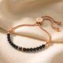 October Birthstone Black Tourmaline Bracelet, thumbnail 3 of 8