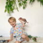 Boys Dinosaur Cotton Pyjama Set And Teddy Gift Box, thumbnail 3 of 5