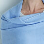 Powder Blue Cashmere Wool Scarf, thumbnail 2 of 4