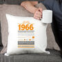 Personalised 60th Birthday Gift 1966 Cushion, thumbnail 2 of 9