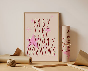 Easy Like Sunday Morning Colourful Art Print, 2 of 3