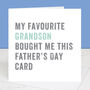 From Your Favourite Grandson Father's Day Card, thumbnail 1 of 4