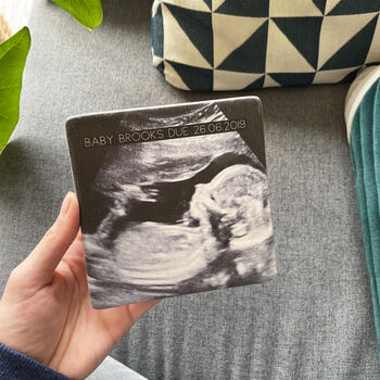 Baby Scan Ceramic Photograph Tile Print, 9 of 9