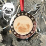 Pet Engraved Photo 3D Christmas Tree Decoration Bauble, thumbnail 1 of 6