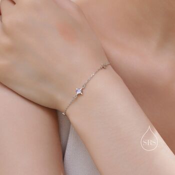 Sterling Silver Moonstone Starburst Bracelet In Sterling Silver, 6 of 11