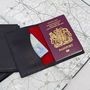 Black Leather Passport Wallet, thumbnail 4 of 6