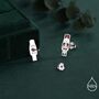 Sterling Silver Mismatched Nutcracker Stud Earrings, thumbnail 4 of 12
