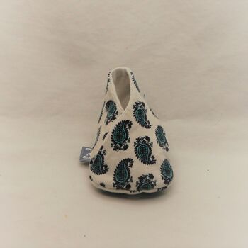 Paisley Print Eco Baby Shoes, 3 of 8