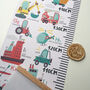 Personalised Abc Transport Alphabet Height Chart, thumbnail 3 of 5