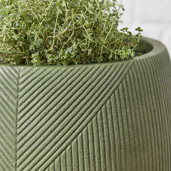Kalo Green Striped Planter, 6 of 7