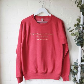 Christmas 'I Only Drink Prosecco' Sweatshirt, 2 of 3